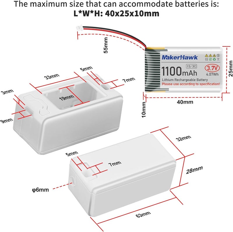 MakerHawk ESP32 LoRa V3 Development Board + 1100mAh Battery + N30 Protect Case Set - with 915MHz Antenna and SX1262 LoRa V3 Devices for Meshtastic Ar duino LoRawan IOT (Upgraded N30 Case) - Image 4